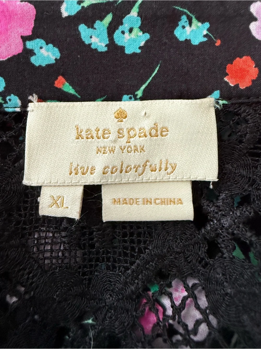 Kate Spade New York Greenhouse Lace Yoke Sleeveless Blouse